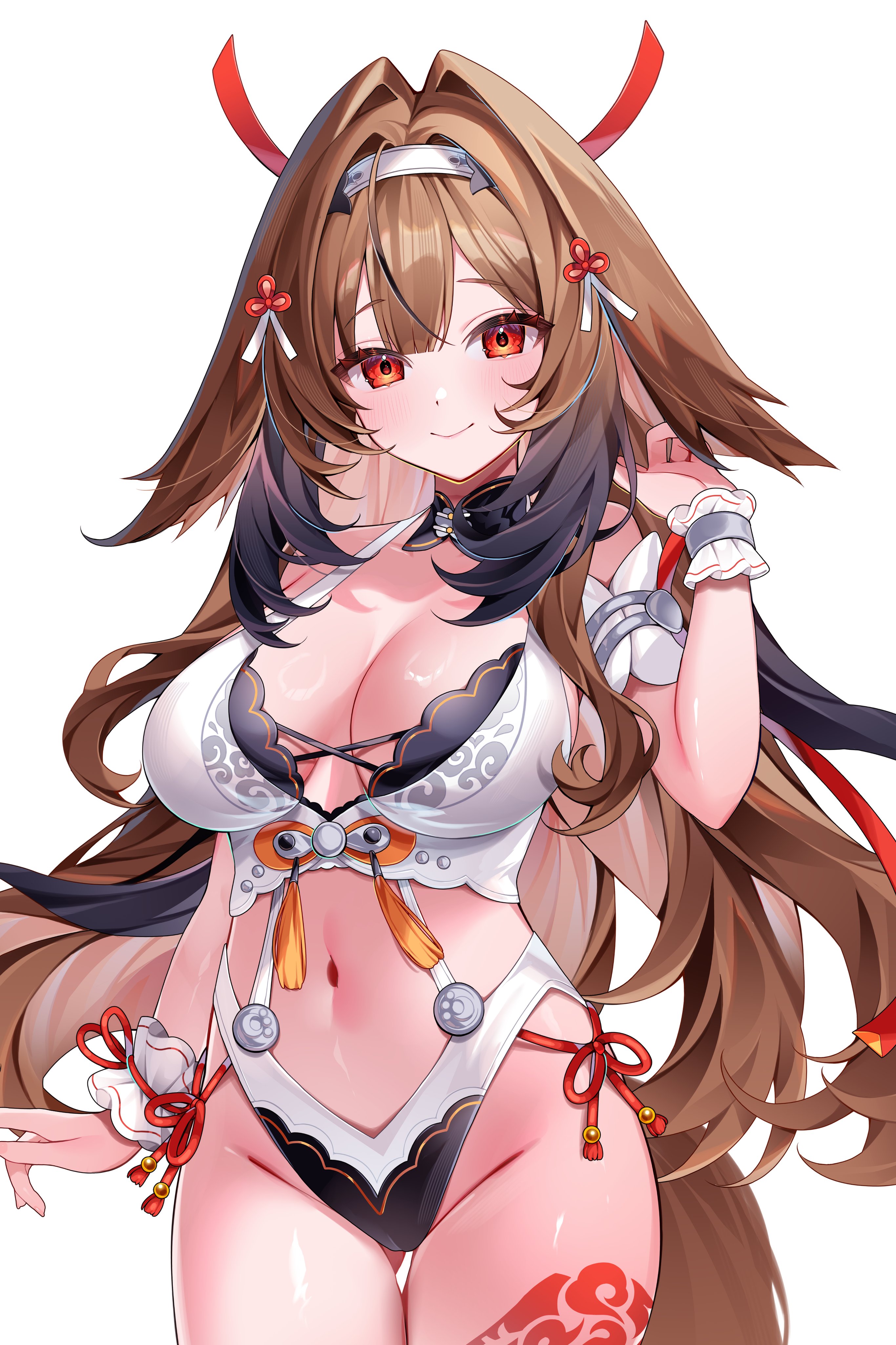 肚臍絕區零二創泳裝葉瞬光